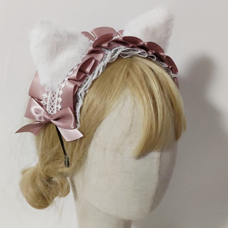 Băng Đô Nơ Tai Mèo Phong Cách Lolita Đáng Yêu