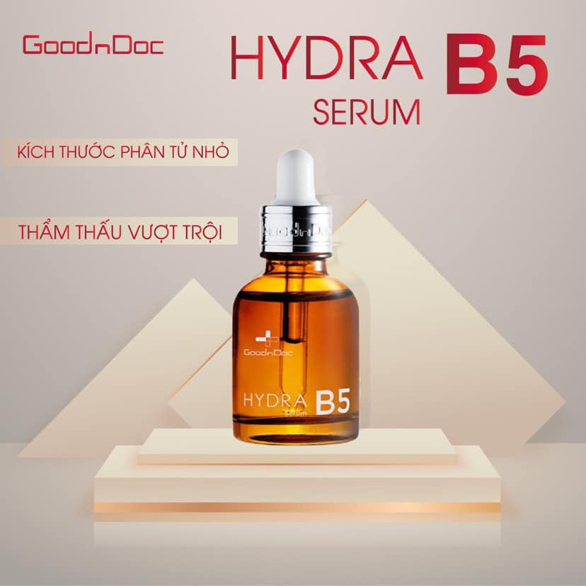 Serum dưỡng ẩm phục hồi da và trắng sáng da, giảm thâm nám GoodnDoc - GOODNDOC HYDRA B5 và GOODNDOC VITAMIN C 16.5