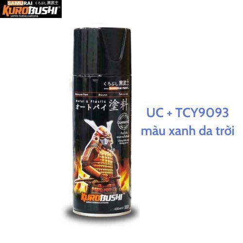 COMBO màu xanh da trời UC + TCY9093 gồm 4 chai đủ quy trình , bền đẹp (Lót 2K04 – Nền UCY9093- Màu TCY9093 - Bóng 2K01)