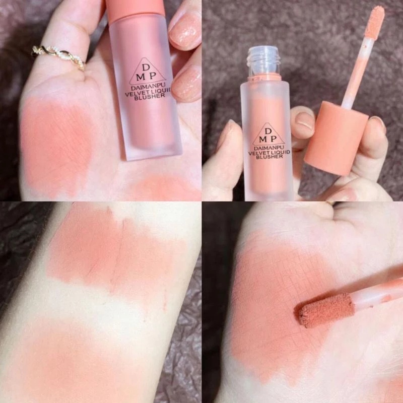 1 Phấn má hồng dạng lỏng nhung giúp tạo khối / bắt sáng trang điểm mặt dạng lì / lấp lánh