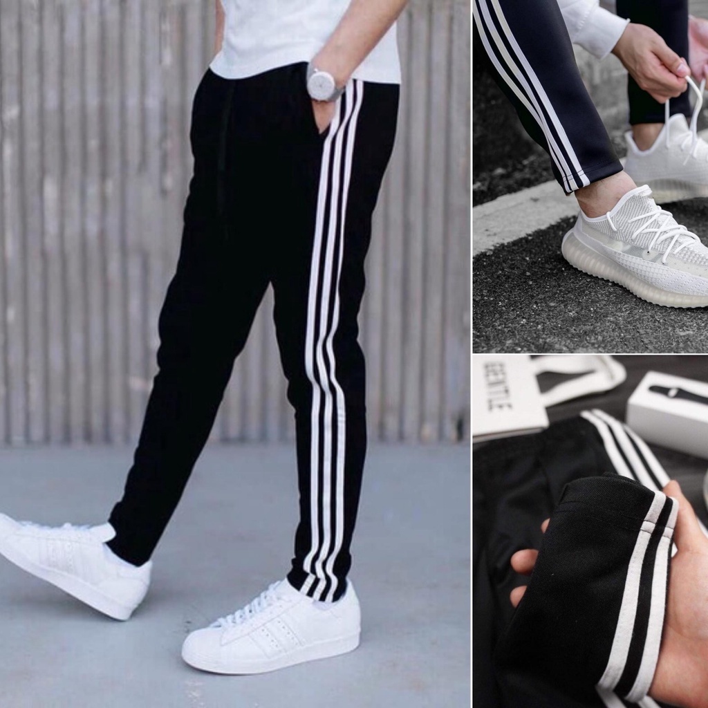 Quần Jogger Nam Nữ Trơn Basic Thể Thao 3 Sọc,Trơn