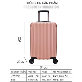 Vali sọc dọc thời trang/size 20/ mẫu mới(sẵn)