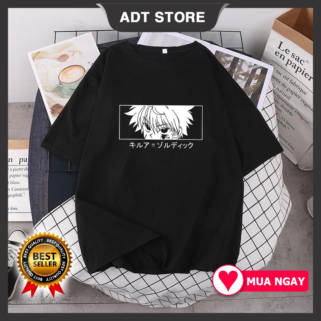 Áo Thun 𝙆𝙄𝙇𝙇𝙐𝘼 𝙃𝙐𝙉𝙏𝙀𝙍 𝙓 𝙃𝙐𝙉𝙏𝙀𝙍 𝘼𝙣𝙞𝙢𝙚 𝙎𝙝𝙞𝙧𝙩 Thời Trang Unisex nam nữ độc đẹp giá rẻ