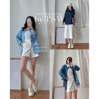 Áo sơ mi giả bò, áo sơ mi denim 3 màu