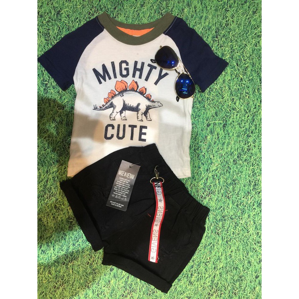 (xả) (thanh lý) Áo phông Carter bé trai hình khủng long (Sz: 1 - 4y)