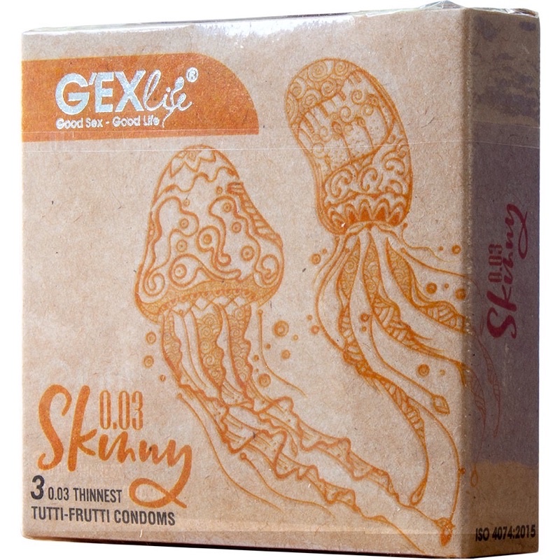 Bao cao su G EXlife Skinny siêu mỏng 0.03 hộp 3 cái thumbnail