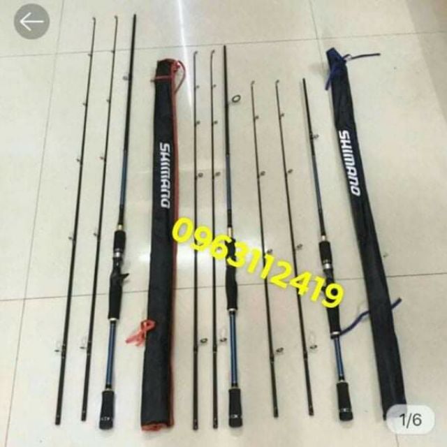 Cần câu lure 2 ngọn shimano máy đứng máy ngang dài 1m8 hàng đẹp giá rẻ