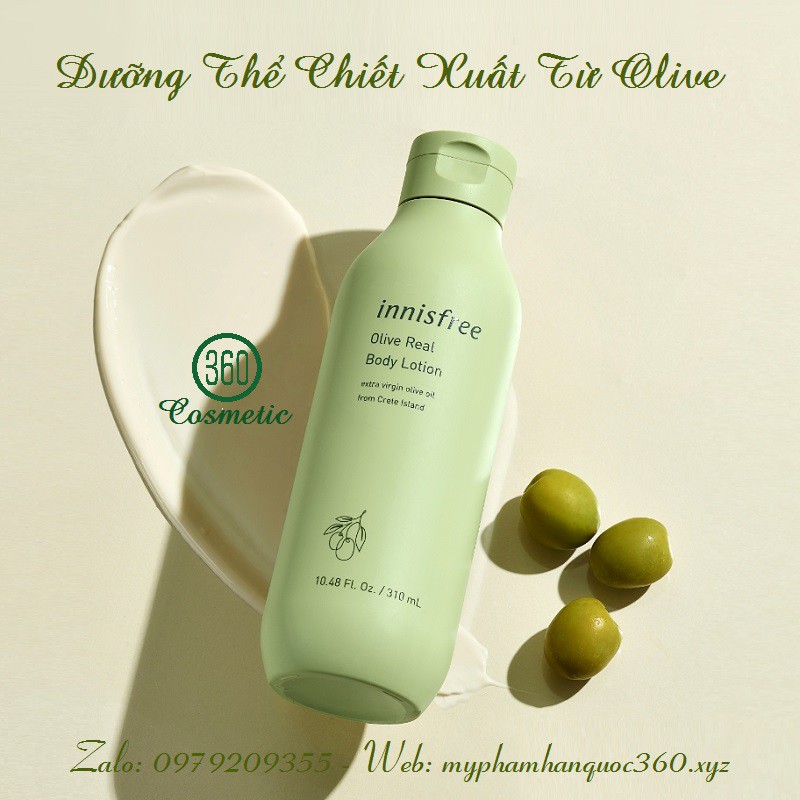 [mẫu mới 2021] Sữa Dưỡng Thể Olive Innisfree Olive Real Body Lotion 310ml