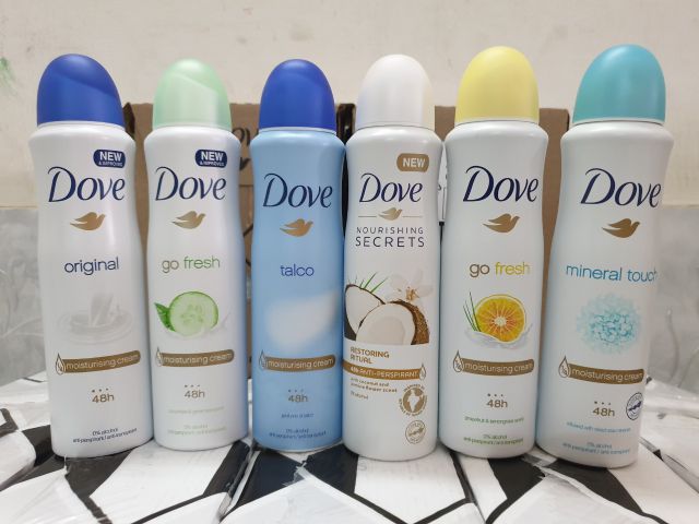 [Mã COS0505 giảm 8% đơn 300K] Xịt khử mùi Dove pure 150ml