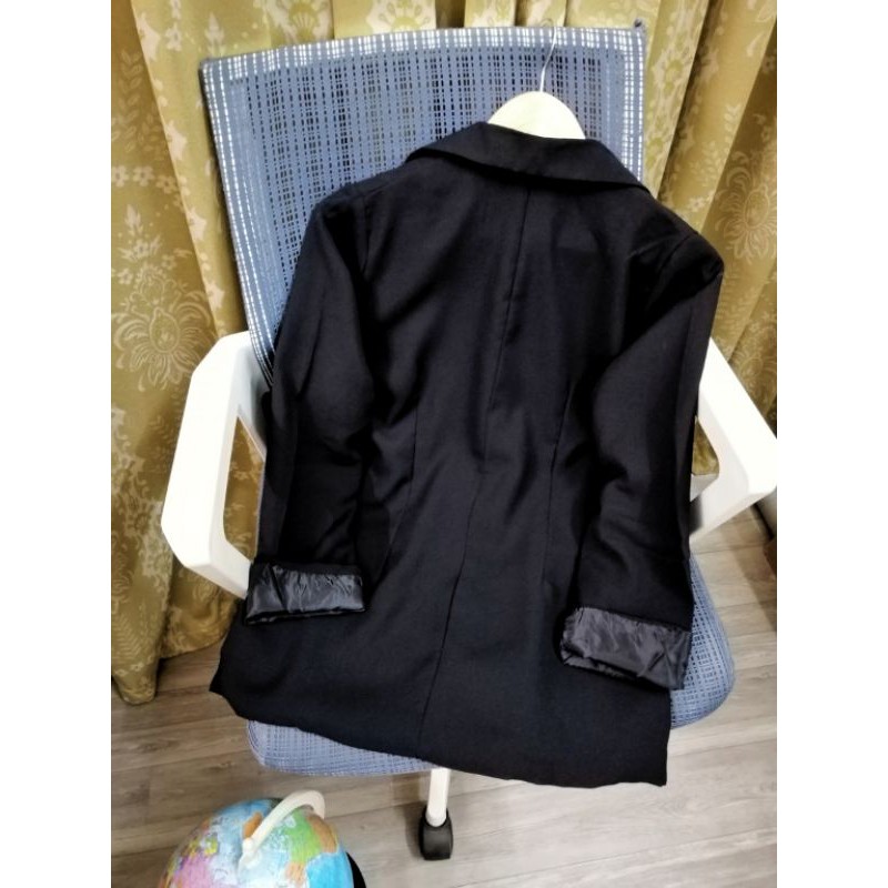 Vest 2 lớp, blazer 2 lớp, lót lụa, form suông rộng, chuẩn Hàn Quốc