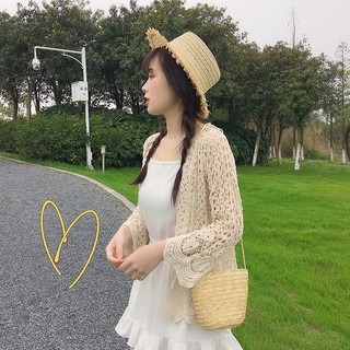 Áo khoác Kimono phối ren hoa thiết kế thanh lịch cho phái nữ