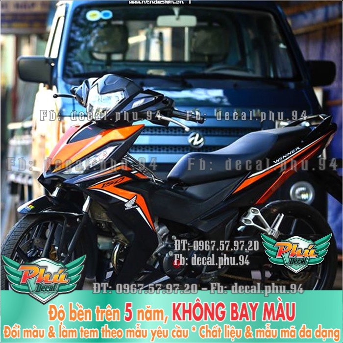 Tem rời Winner 2018 cam đen (P) -1