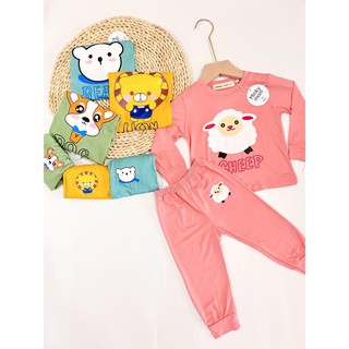 Bộ dài tay Minky Mom Chất Thun Lạnh (Cừu-Gấu) Cho Bé Trai và Bé Gái - KGS