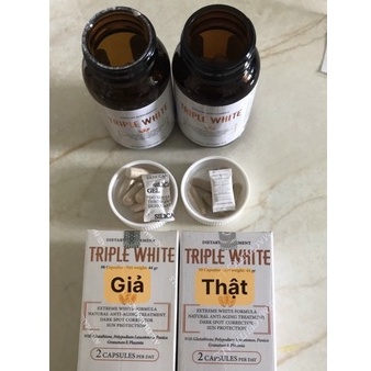 Viên uống trắng da chống nắng glutathion triple white