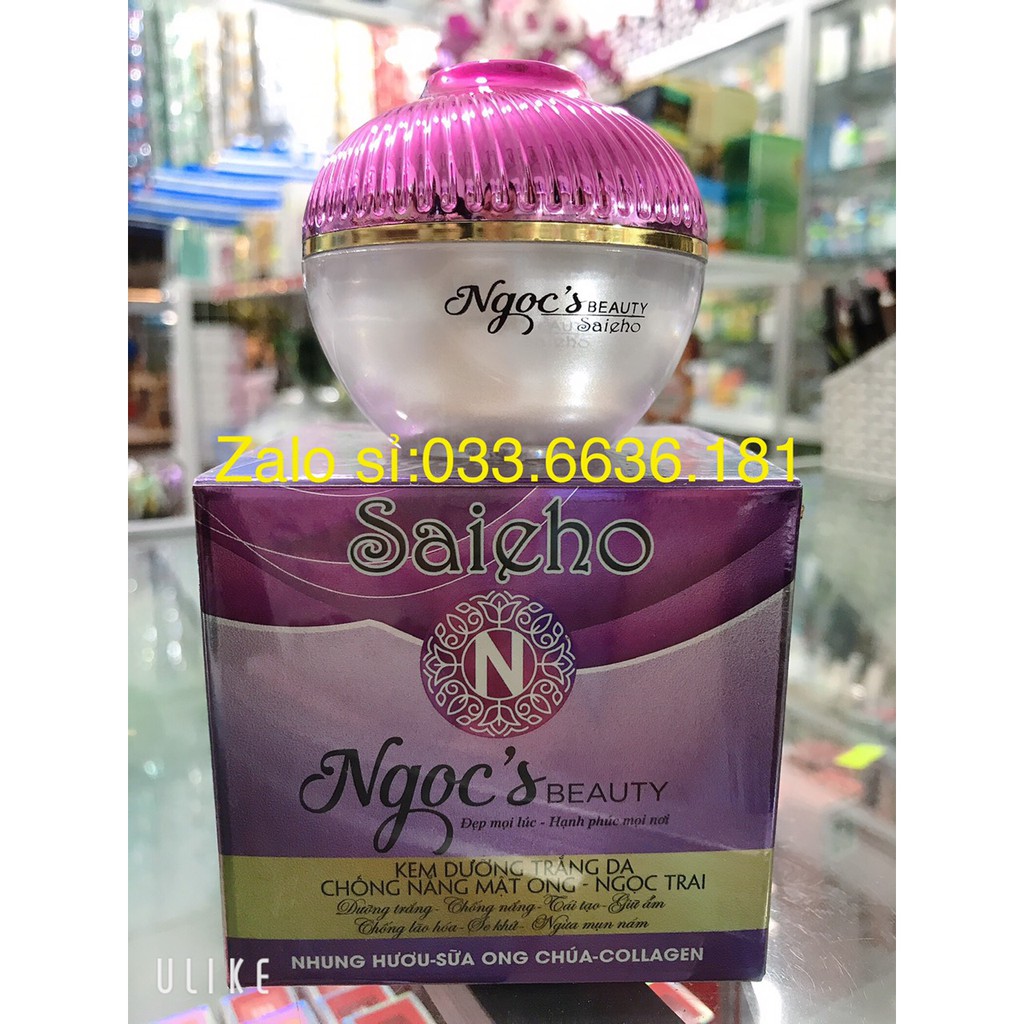 kem NGỌC'S BEAUTY SAIEHO  dưỡng trắng da - chống nắng- tái tạo- giữ ẩm- chống lão hóa- ngừa mụn nám 30g