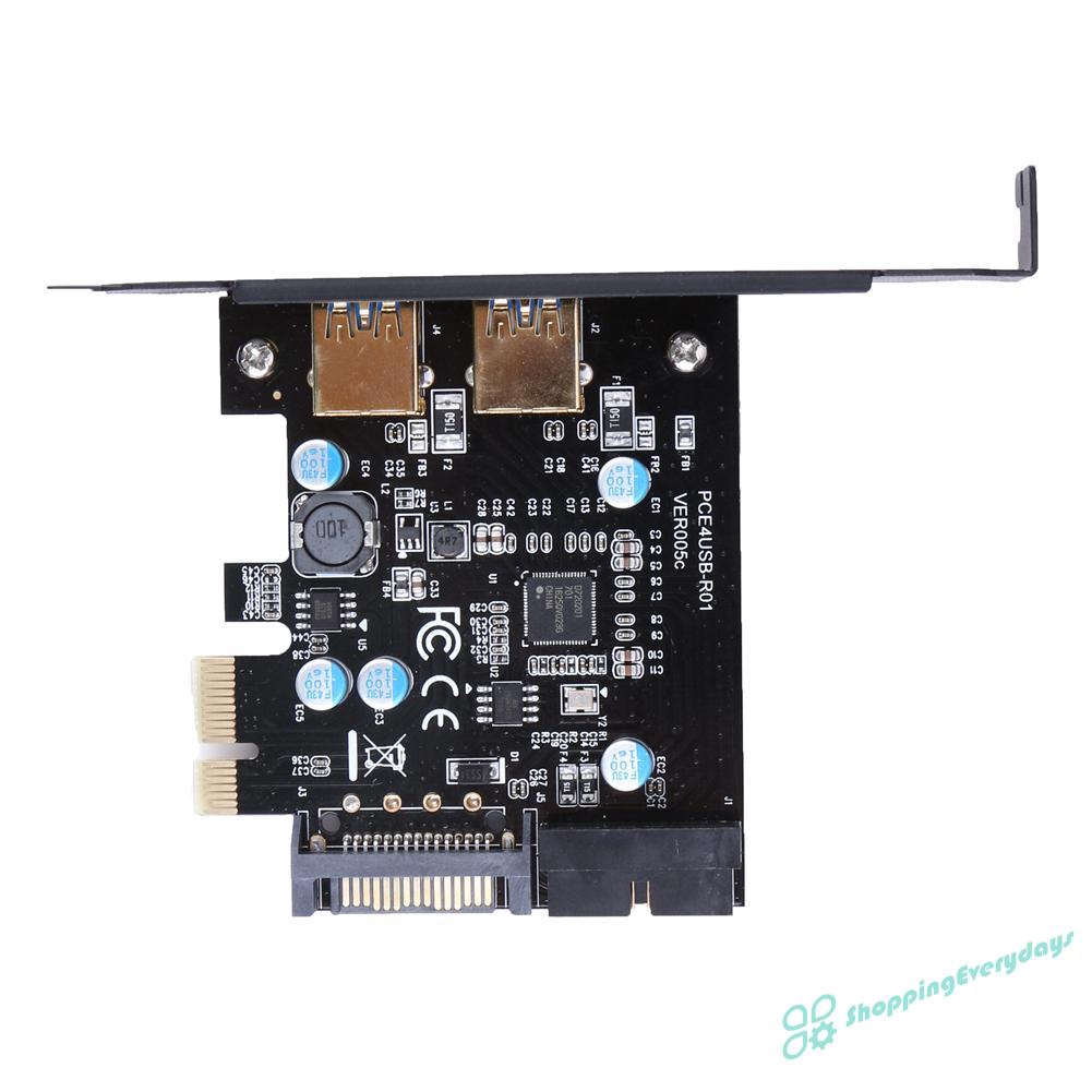 Card Mở Rộng Pcie 2 Cổng Usb 3.0 (19-Pin)