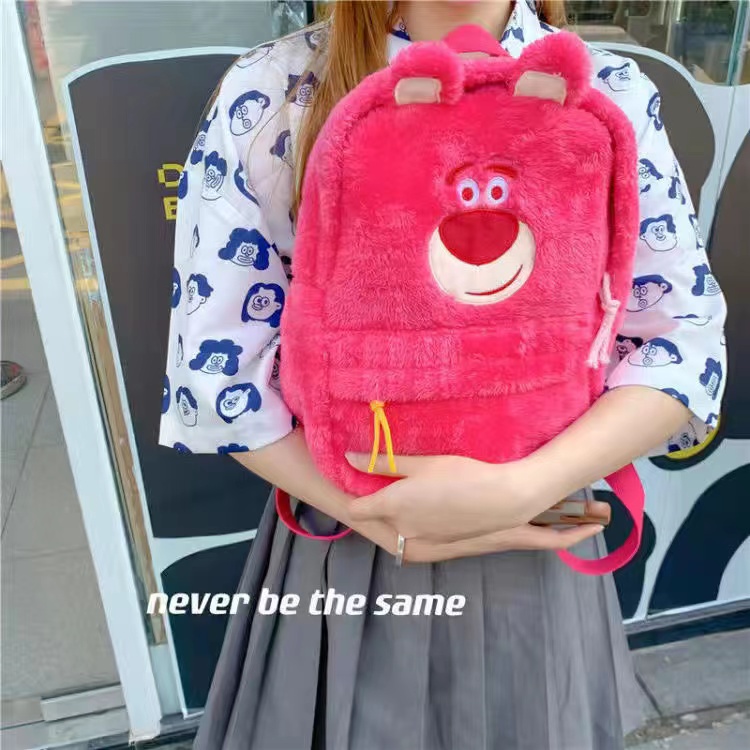 Disney Ba Lô Đi Học Hình Gấu Pooh / Chipmunk Nhồi Bông Dễ Thương Cho Nữ