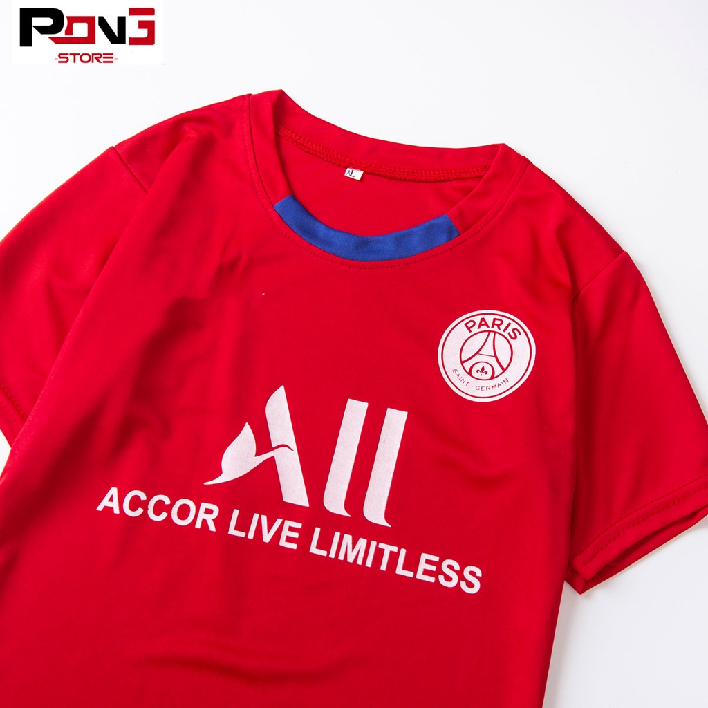 Bộ quần áo bóng đá trẻ em nam,nữ CLB Man City và PSG chất thun lạnh  cho các bé từ 2 đến 15 tuổi  của Pong__store