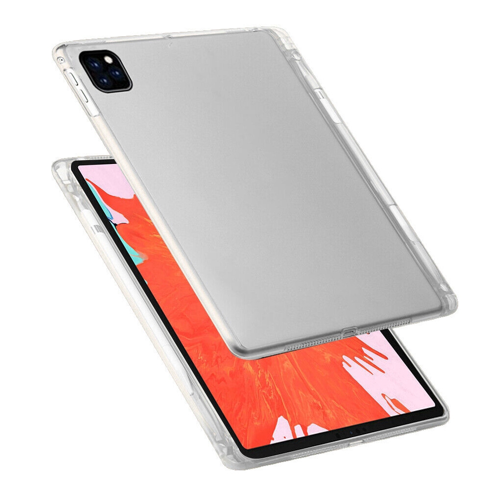 Ốp máy tính bảng TPU mềm trong suốt có ngăn đựng bút thích hợp cho Apple IPad Pro 11 Inch 2020