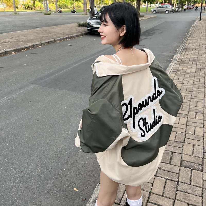 Áo khoác dù 2 lớp logo 21pounds