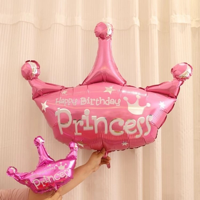 1 Bong Bóng Lá Nhôm Hình Vương Miện Vàng Hồng 32 &quot;Trang Trí Tiệc Sinh Nhật