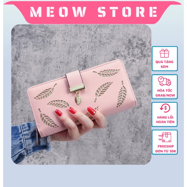 Ví nữ cầm tay cao cấp dáng dài đẹp thời trang nhiều ngăn MEOW STORE VD02