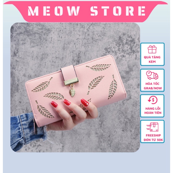 Ví nữ cầm tay cao cấp dáng dài đẹp thời trang nhiều ngăn MEOW STORE VD02