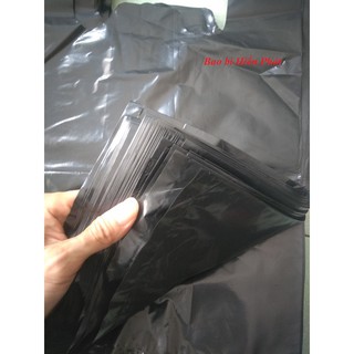 1kg túi xốp đen bóng hai quai, túi PE đen túi xốp