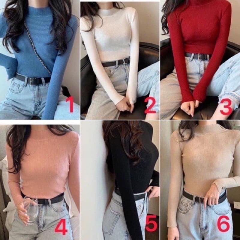 Áo Len Tăm Cổ 3 Phân Hàng Quảng Châu