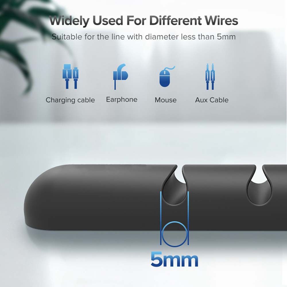 Kẹp Silicone Giữ Dây Cáp / Tai Nghe 7 Lỗ Tiện Dụng
