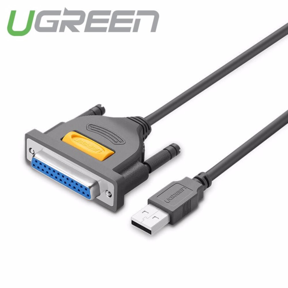 Dây máy in USB sang DB25 Parallet dài 1.8m UGREEN 20224 (Đen)
