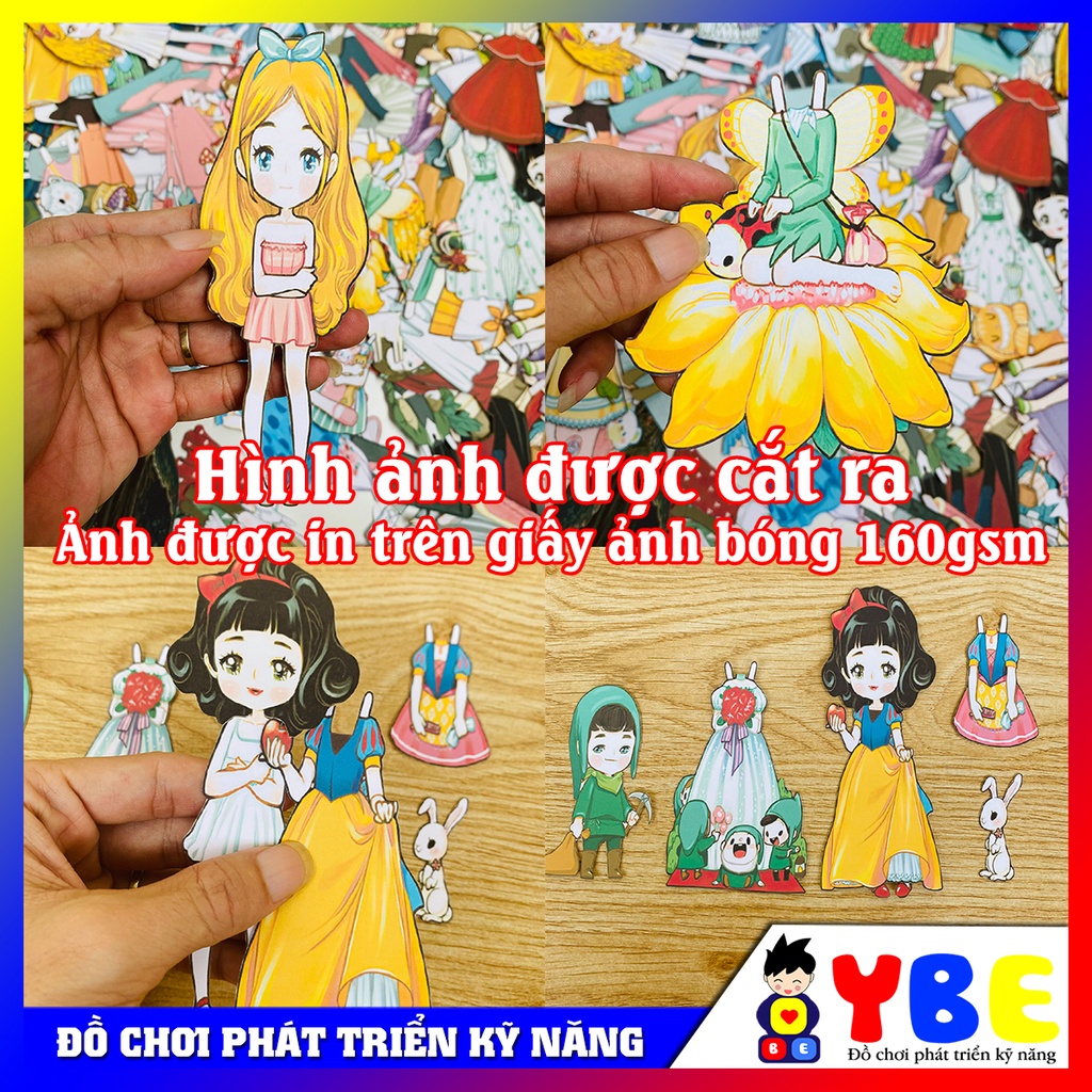 Đồ chơi thủ công búp bê giấy dành cho các bé gái từ 1 tới 10 tuổi giúp bé sáng tạo tính thẩm mỹ phát triển tư duy