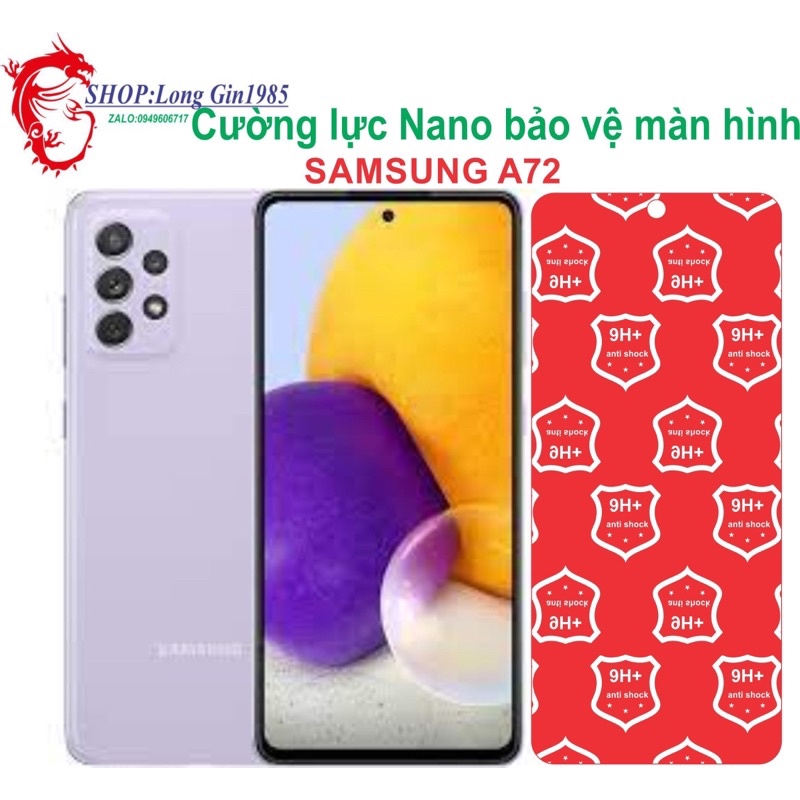 Samsung A72 Cường lực Nano chống va đập chống trầy xước