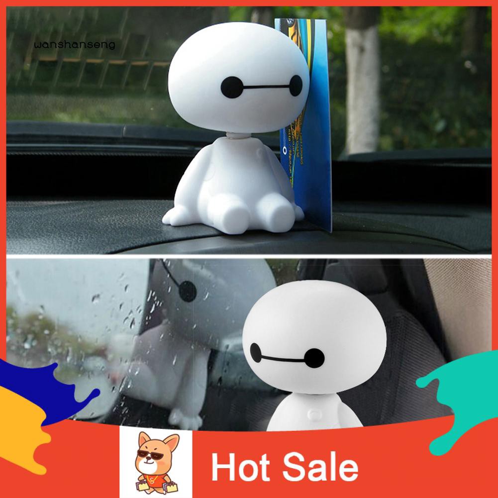 ☺Đồ trang trí Nhân Vật Baymax Lắc Đầu Dễ Thương Trang Trí Bảng Điều Khiển Xe Hơi