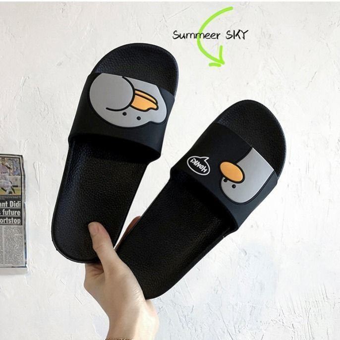 Dép đi trong nhà tắm chống trượt in họa tiết hoạt hình phong cách Hàn Quốc dễ thương cho học sinh