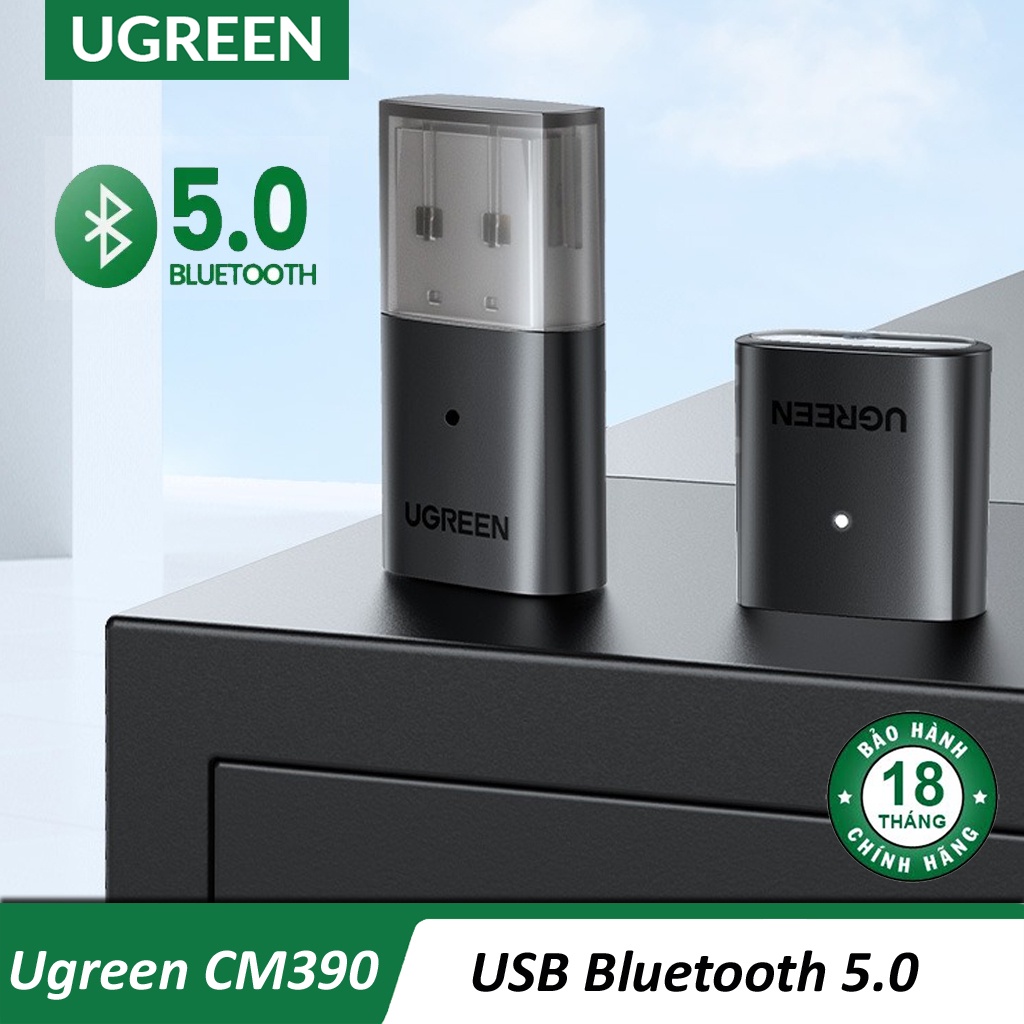 USB Bluetooth 5.0  UGREEN US192 CM390 Dành Cho Laptop, PC Cao Cấp Chính Hãng