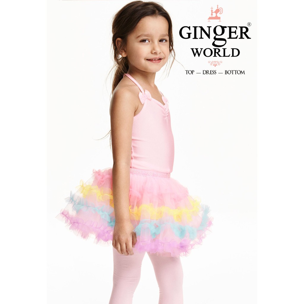 Váy múa ba lê bé gái từ 9kg đến 40kg Gingerworld PD343