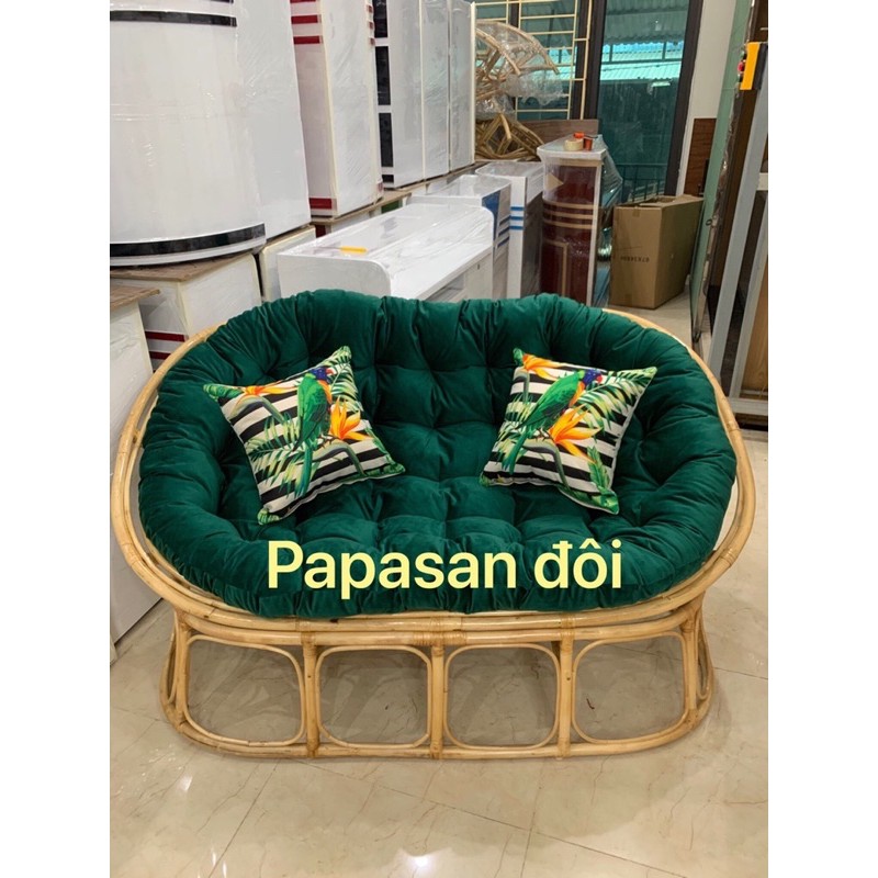 papasan đôi mây và nhựa