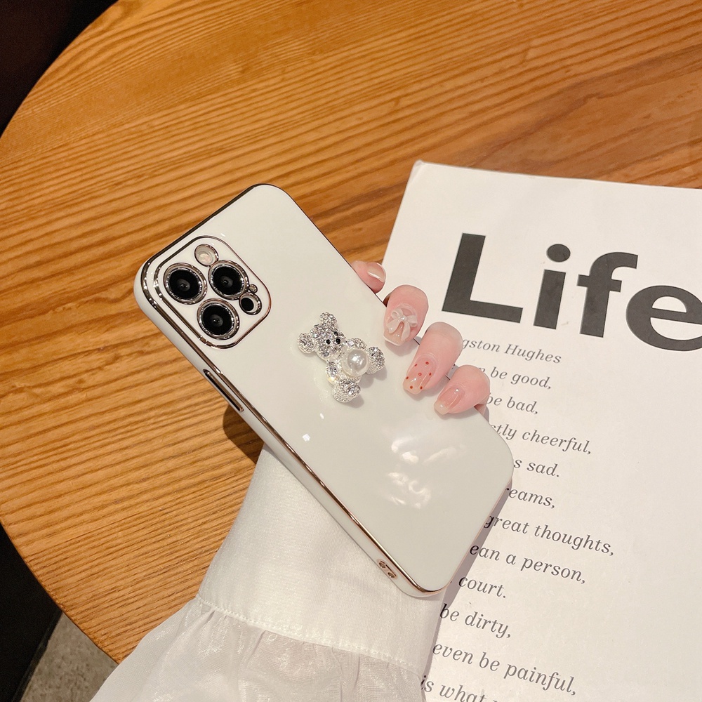 Ốp Điện Thoại Hình Gấu Đơn Giản Cho iPhone 13 11 12 X XR XS max 12promax 13promax 11promax 13 pro 8plus