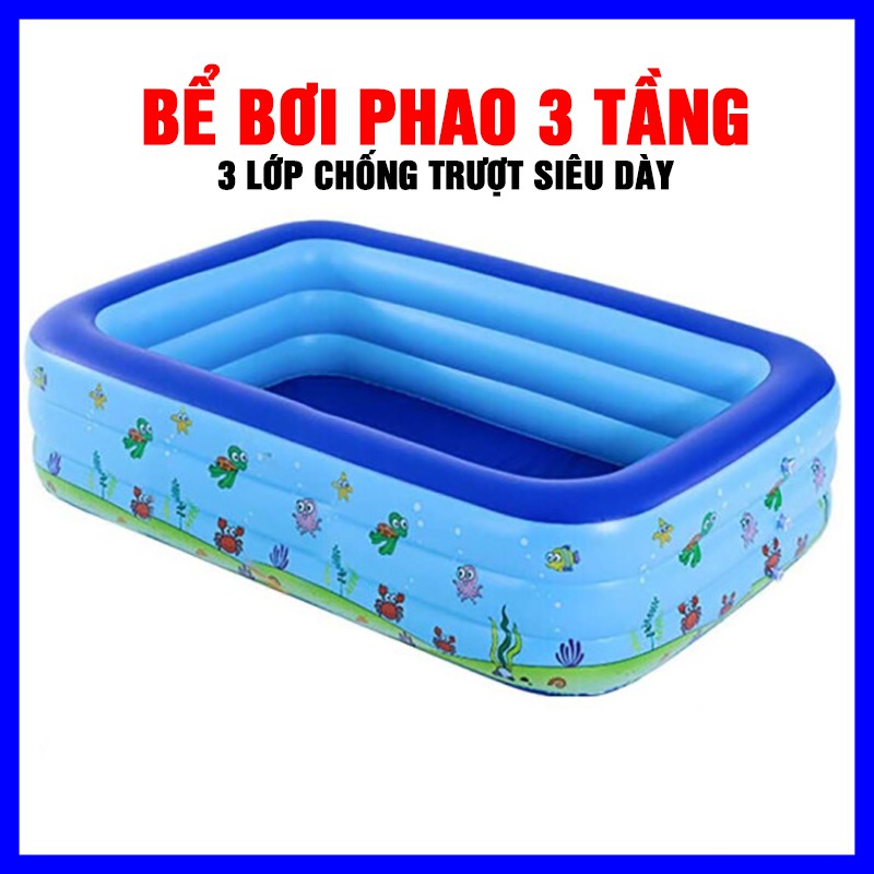 [Bể 3M siêu dày] Bể Bơi Phao Bơm Hơi Tại Nhà Chống Trượt An Toàn Cho Bé, Hàng Loại 1