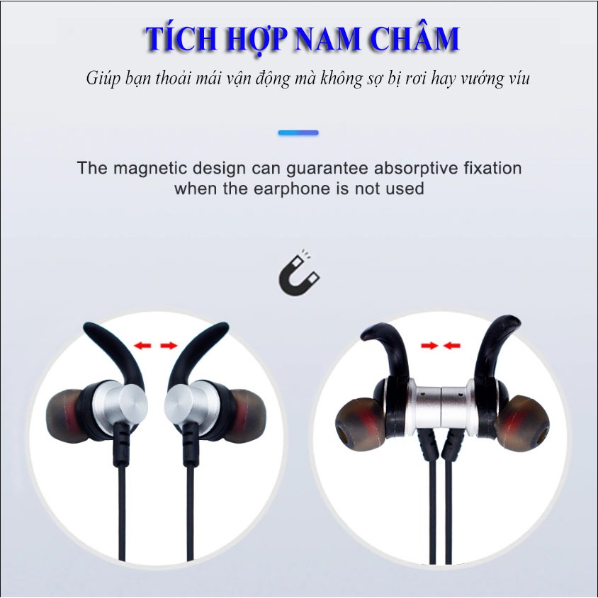 Tai nghe thể thao Bluetooth 5.0 ZH450 TAI NGHE  bluetooh pin tâu bass mạnh-