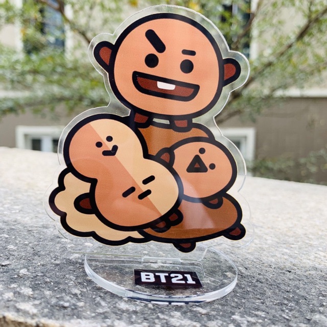 Standee BTS BT21 Tata Cooky Shooky Koya Chimmy Mang RJ (tượng mica)