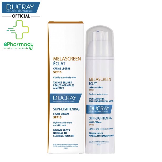 Kem chống nắng Ducray Melascreen Eclat Light Cream SPF15 dưỡng da, dưỡng trắng - Ducray Melascreen 40ml