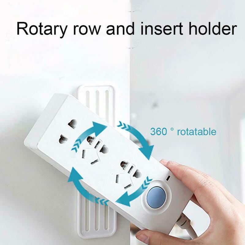 Móc Dán Tường Giữ Ổ Cắm Điện Có Thể Xoay 360 Độ Tiện Dụng