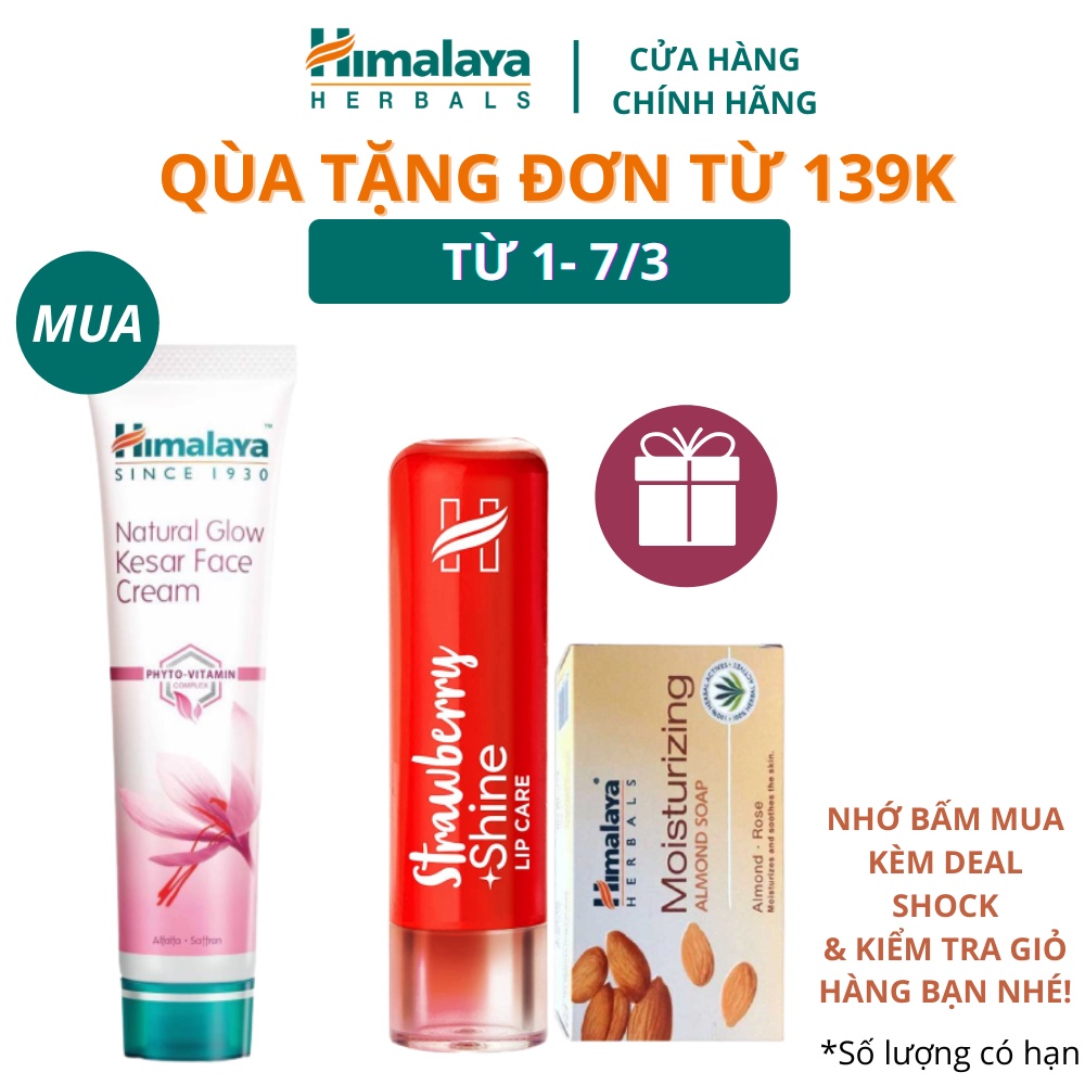 Kem dưỡng sáng da nâng tông chiết xuất nghệ tây Himalaya Natural Glow Saffron Face Cream 50g