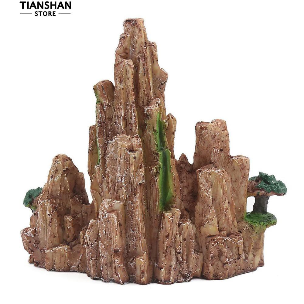 Mô hình núi non bộ nhân tạo trang trí bể cá