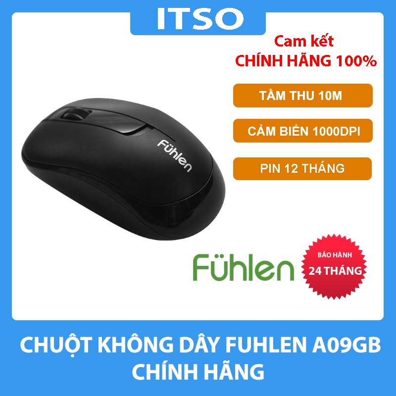 Chuột không dây Fuhlen A09GB chính hãng - Bảo hành 24 tháng