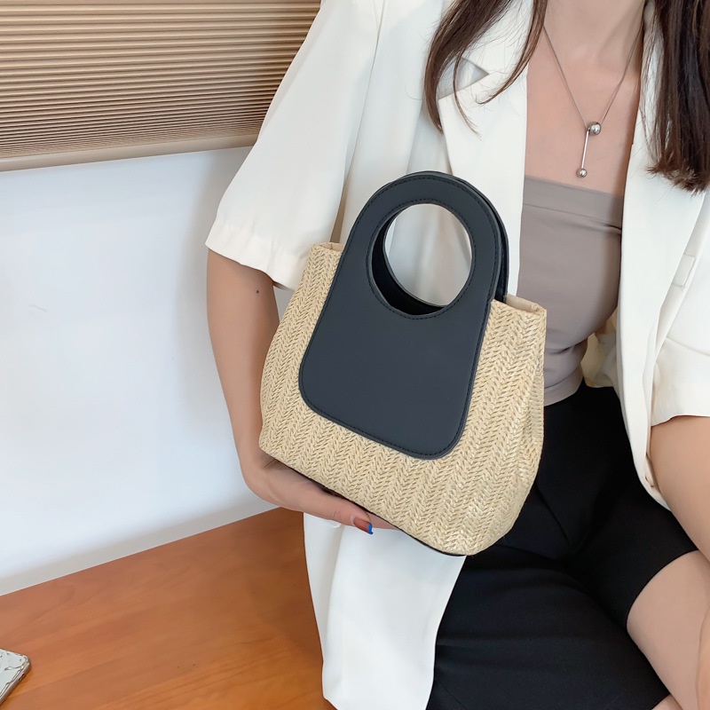 Túi xách đeo vai / xách tay màu sắc tương phản thời trang xinh xắn cho nữ