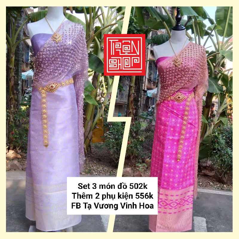 Trang phục Thái Lan xinh xắn set 5 món mẫu mới đa dạng và về liên tục