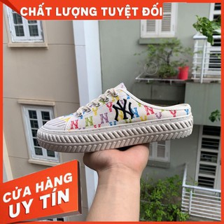 Giày Sục Ny Đạp Gót, Sục Ny, Sục 𝐌𝐋𝐁 trắng Đạp Gót Màu Monogram Hot Hit 2021 Bản Đẹp 2021